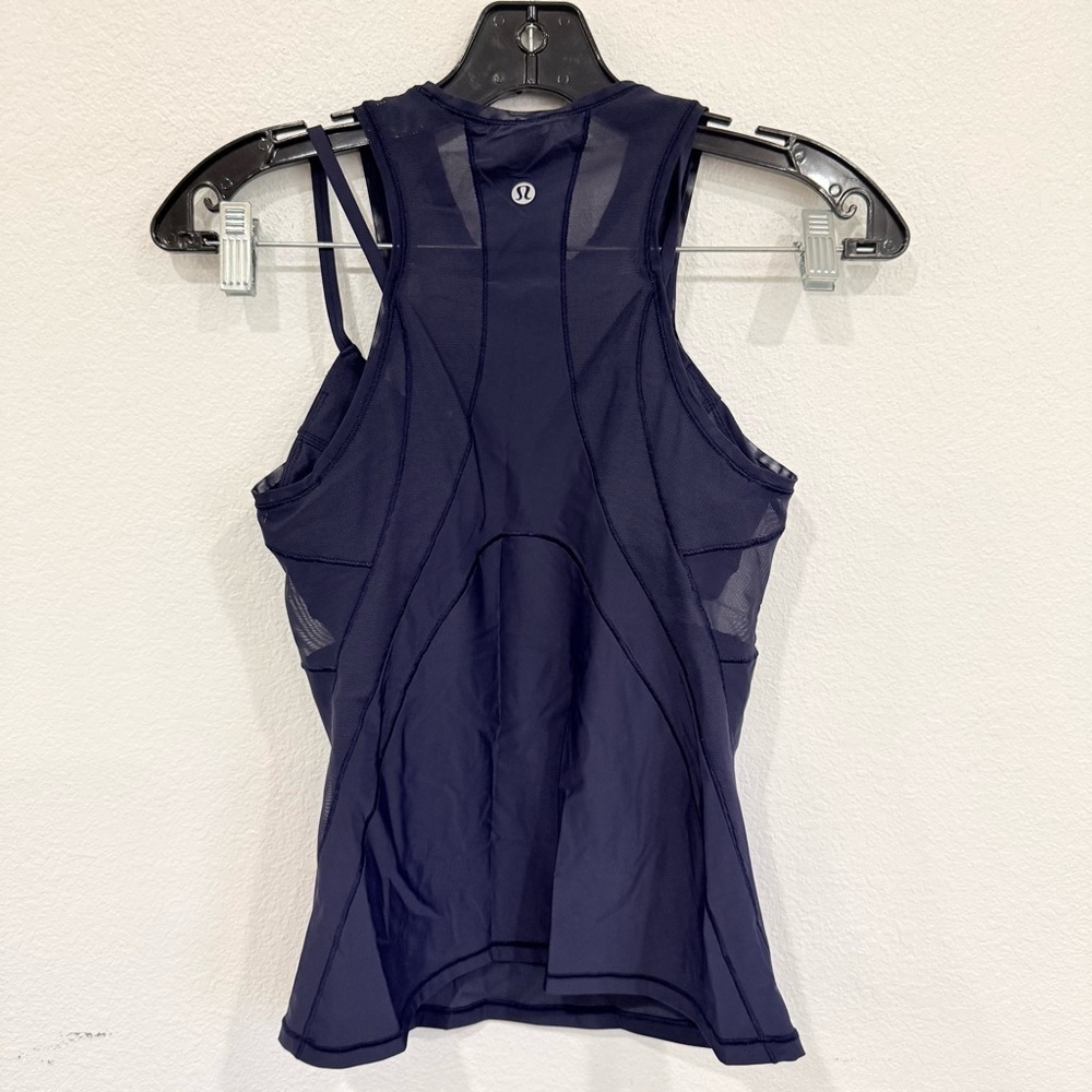 Lululemon Fresh In Mesh Tank Midnight Navy Women’s Size 2 - Picture 5 of 5